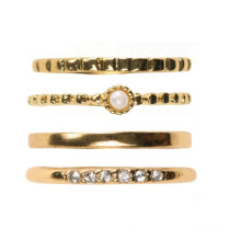 Damen-Fingerring fünf Ringe in Silber